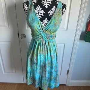 Blue Floral Flirty Dress